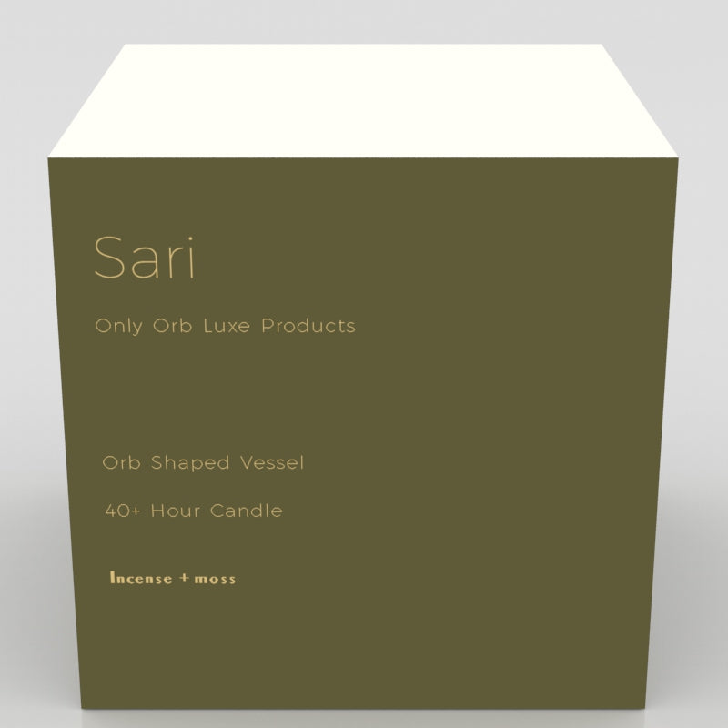 teak vessel + sari - incense + moss